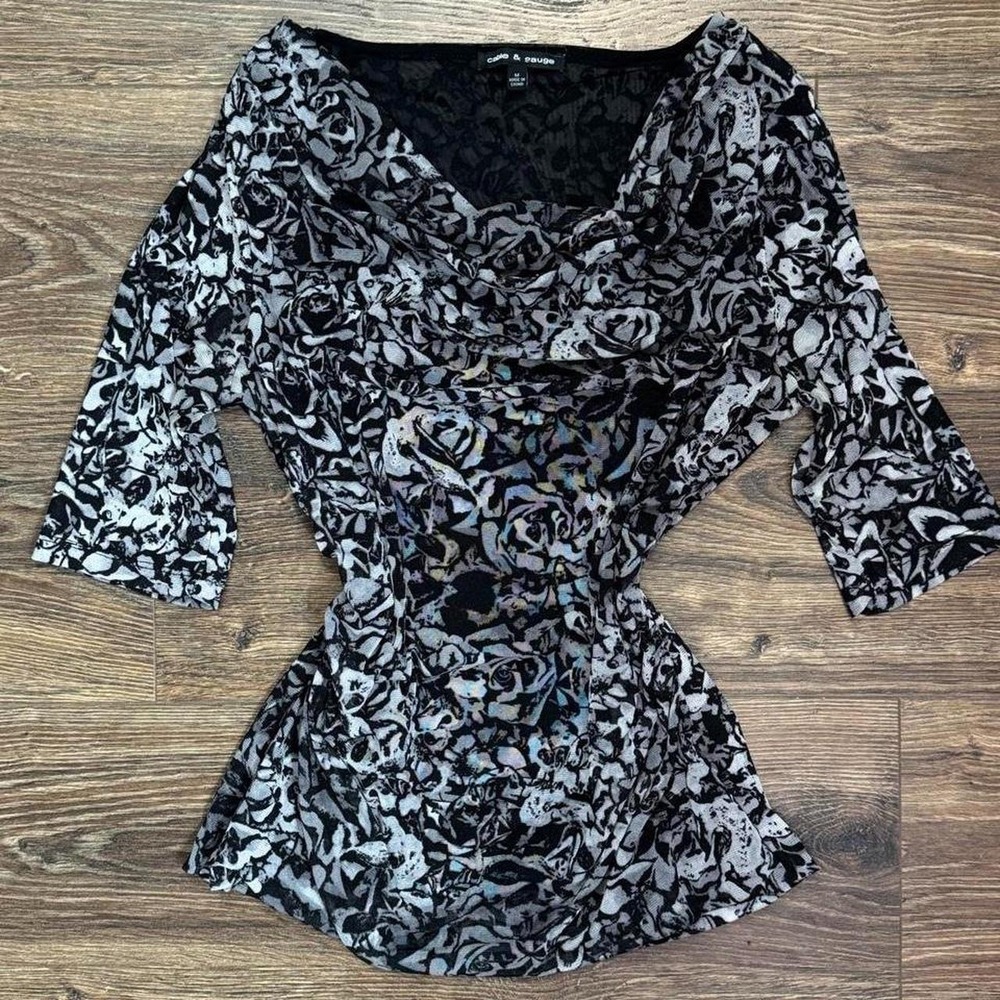 Black Floral Blouse